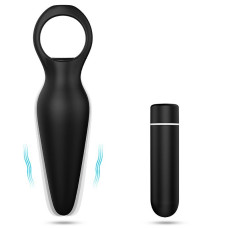 Dada 2 em 1 Vibrador e Plug Anal com 9 Vibrações Recarregável S-Hande