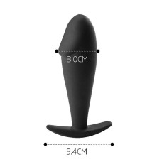 Plug Anal em Silicone com Glande 10x3cm