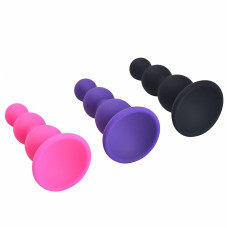 Plug Anal Pequeno Escalonado em Silicone