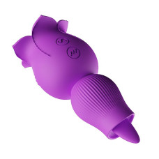 Magic Flower Vibrador de Clitóris com Estimulo de Sucção e Língua