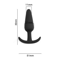 Plug Anal Cônico em Silicone 8,5 x 2,1cm