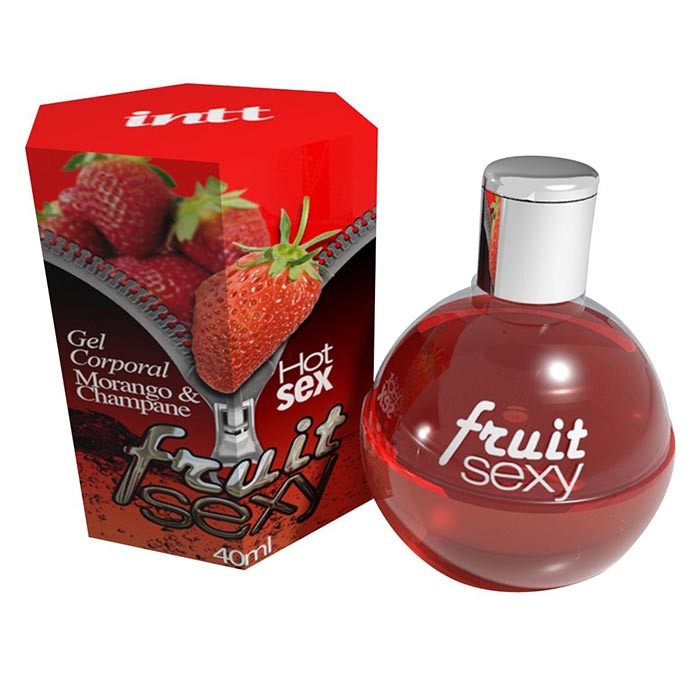 Gel Beijável Fruit Sexy Morango com Champanhe